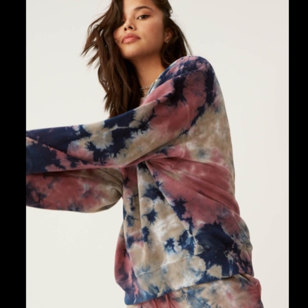 Daydreamer Rogue Storm Tie Dye Oversized Crew Sweatshirt